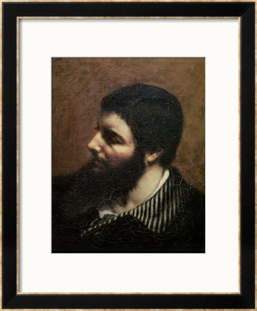 Self Portrait With Striped Collar by Gustave Courbet Pricing Limited Edition Print image
