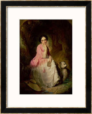 Woman Seated In A Forest Glade by Gyorgyi Giergl Alajos Pricing Limited Edition Print image