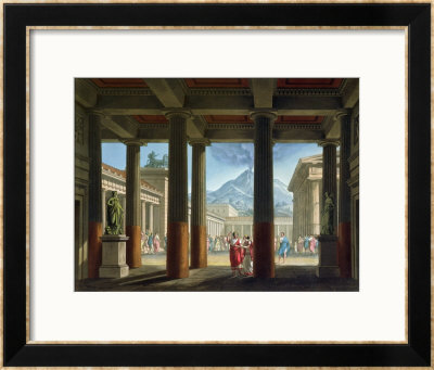 Entrance To The Amphitheatre, Design For The Opera L'ultimo Giorno Di Pompeii, 1827 by Alessandro Sanquirico Pricing Limited Edition Print image