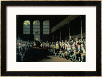 Charles James Fox Addressing The House Of Commons During The Pitt Ministry by Anton Hickel Pricing Limited Edition Print image