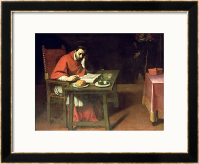 The Fasting Of St. Charles, Circa 1625 by Daniele Crespi Pricing Limited Edition Print image