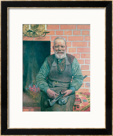 Erik Erikson, The Blacksmith by Carl Larsson Pricing Limited Edition Print image