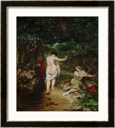 Bathing Women, 1853 by Gustave Courbet Pricing Limited Edition Print image