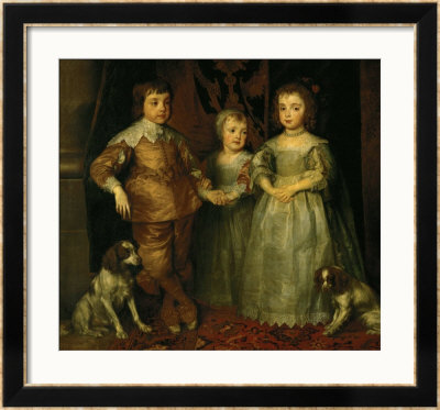 Portraits Of The Three Eldest Children Of Charles I, King Of England by Sir Anthony Van Dyck Pricing Limited Edition Print image