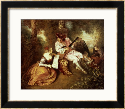 The Scale Of Love, 1715-18 by Jean Antoine Watteau Pricing Limited Edition Print image