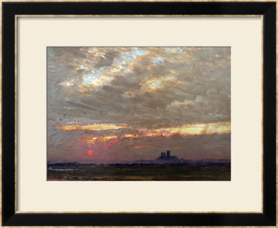 Lincoln Cathedral At Sunset, 1912 by Albert Goodwin Pricing Limited Edition Print image
