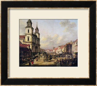 View Of Krakowskie Przedmiescie From Ulica Nowy Swiat, Warsaw, 1778 by Bernardo Bellotto Pricing Limited Edition Print image