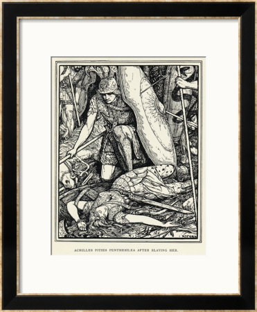 Achilles Pities Penthesilea After Slaying Her by Henry Justice Ford Pricing Limited Edition Print image