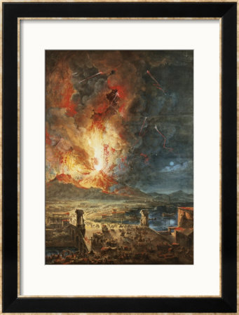The Great Eruption Of Mt. Vesuvius by Louis Jean Desprez Pricing Limited Edition Print image