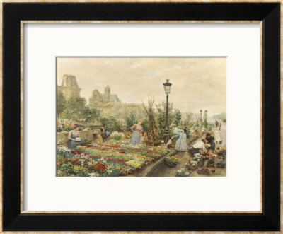 The Quai Aux Fleurs And The Hotel De Ville by Marie Francois Girard Pricing Limited Edition Print image