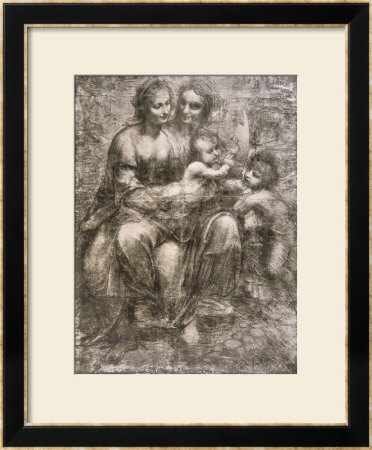 The Virgin And Child With Saint Anne And The Young Saint John The Baptist by Leonardo Da Vinci Pricing Limited Edition Print image