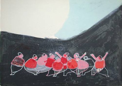 Personnages I by Marek Halter Pricing Limited Edition Print image