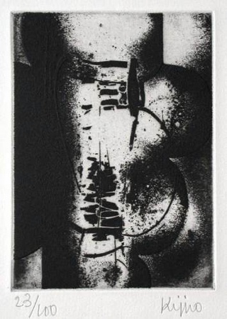 Composition En Noir by Ladislas Kijno Pricing Limited Edition Print image
