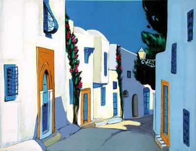 En Mediterranee : Ombre Et Lumiere A Sidi Bou Said by Jean Claude Quilici Pricing Limited Edition Print image