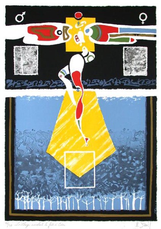 L'ange Survolant La Foret D'eden by Jean-Pierre Stholl Pricing Limited Edition Print image