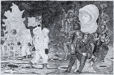La Conquete De L'espace by Lucien Coutaud Pricing Limited Edition Print image