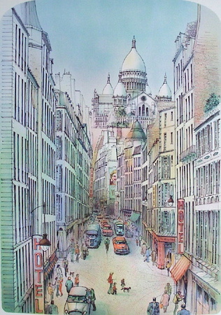 Paris, Rue À Montmartre by Rolf Rafflewski Pricing Limited Edition Print image