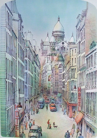 Paris, Rue A Montmartre by Rolf Rafflewski Pricing Limited Edition Print image