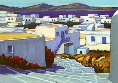 Mykonos : Le Petit Escalier by Jean Claude Quilici Pricing Limited Edition Print image
