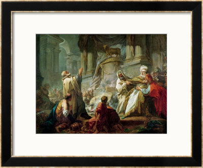 Jeroboam Sacrificing To The Golden Calf, 1752 by Jean-Honoré Fragonard Pricing Limited Edition Print image