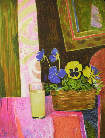 Panier De Pensees by Rene Genis Pricing Limited Edition Print image