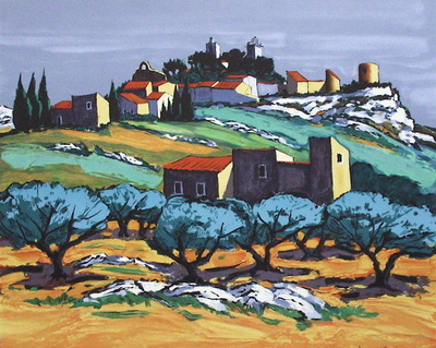 Provence : Paysage À Eygalières Iii by Jean Claude Quilici Pricing Limited Edition Print image
