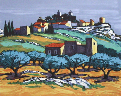Provence : Paysage A Eygalieres Iii by Jean Claude Quilici Pricing Limited Edition Print image