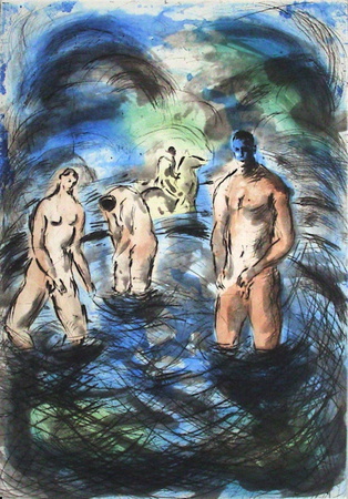 Hommes Au Bain by Romain Suzzoni Pricing Limited Edition Print image
