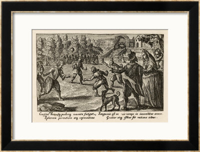 Spectators Watch A Game Of Football by Crispijn De Passe Pricing Limited Edition Print image