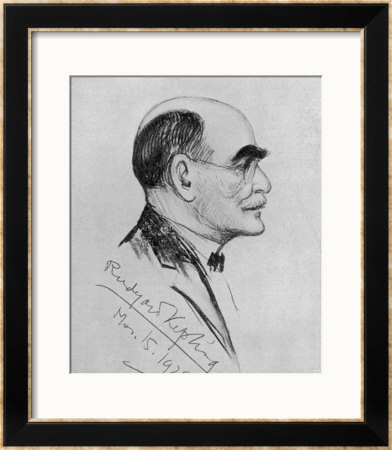 Rudyard Kipling English Writer Sketched During A Visit To Naples In March 1928 by G. Garzia Pricing Limited Edition Print image