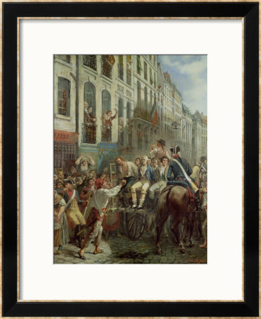 Robespierre (1758-94) And Saint-Just (1767-94) Leaving For The Guillotine, 28Th July 1794, 1884 by Alfred Mouillard Pricing Limited Edition Print image