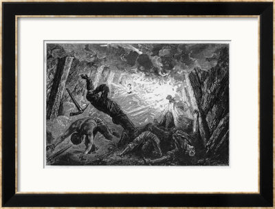 An Explosion Of Firedamp In A Coal Mine by Felix Jean Gauchard Pricing Limited Edition Print image
