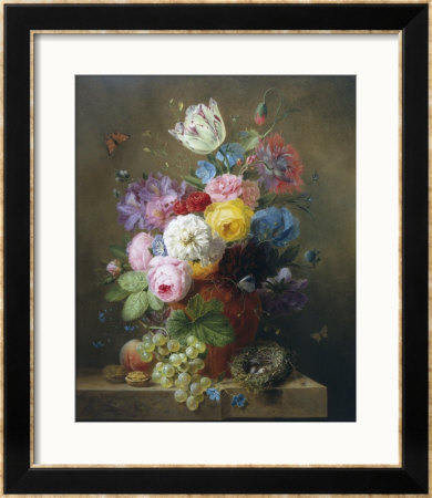 Rich Still Life Of Roses, Poppies, Azaleas And Tulips by Arnoldus Bloemers Pricing Limited Edition Print image