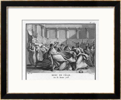 Julius Caesar Is Assassinated In The Senate By Brutus And His Companions by Augustyn Mirys Pricing Limited Edition Print image