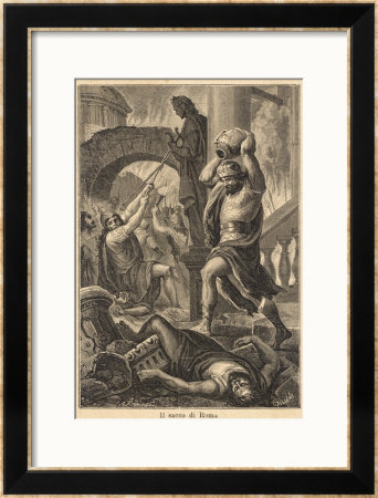 The Fall Of Rome Alaric's Visigoths Sack Rome Displaying A Deplorable Lack Of Esthetic Appreciation by Sanesi Pricing Limited Edition Print image