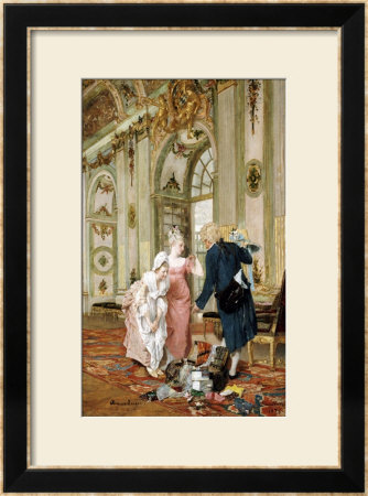 The Visiting Salesman, 1878 by Caspar Augustin Geiger Pricing Limited Edition Print image