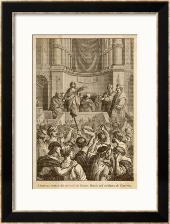 Catiline Plotting To Seize Power In Rome Is Denounced In The Senate By Cicero by L. Stefanoni Pricing Limited Edition Print image