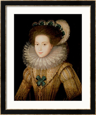 Portrait, Possibly Mary Queen Of Scots by William Segar Pricing Limited Edition Print image