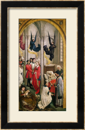 The Seven Sacraments Altarpiece, Detail Of The Marriage by Rogier Van Der Weyden Pricing Limited Edition Print image