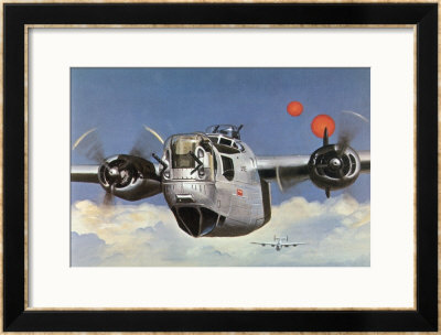 During World War Two An American B-24 Liberator Encounters Foo Fighters During A Bombing Raid by Brian Withers Pricing Limited Edition Print image