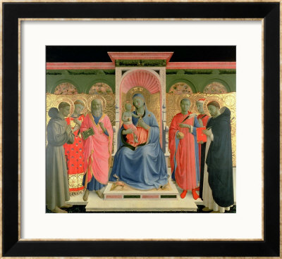 Detail From The Annalena Altarpiece Showing The Virgin And Child With St. Peter The Martyr by Fra Angelico Pricing Limited Edition Print image