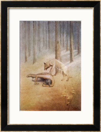 Young Indian Encounters His Totem Spirit Utonagan In The Form Of A She-Wolf by James Jack Pricing Limited Edition Print image