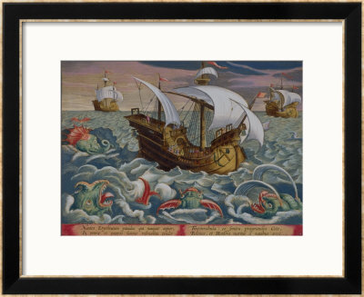 Hunting Sea Creatures, Plate 84 From Venationes Ferarum, Avium, Piscium by Jan Van Der Straet Pricing Limited Edition Print image