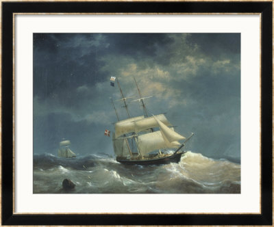 Sailing Ship At Sea by Egidius Linnig Pricing Limited Edition Print image