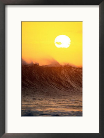 Sunset Over Ocean Waves by Pixland Pricing Limited Edition Print image
