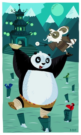 Kung Fu Panda: Po And Shifu by Matt Pott Pricing Limited Edition Print image