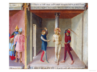 Christ At The Column, Part Of The Silver Coffers Of The Church Of Santissima Annunziata In Florence by Fra Angelico Pricing Limited Edition Print image