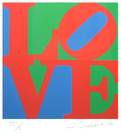 The Book Of Love, C.1996, 1/12 by Robert Indiana Pricing Limited Edition Print image