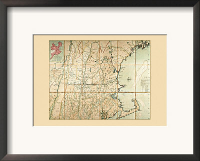 Map Of The Most Inhabited Part Of New England by T. Jefferys Pricing Limited Edition Print image