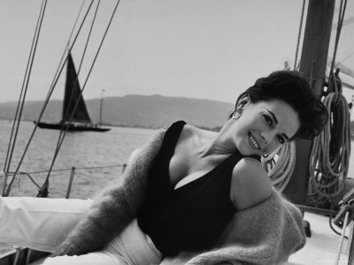 Natalie Wood Sexily Lounging On Deck Of Sailboat by Paul Schutzer Pricing Limited Edition Print image